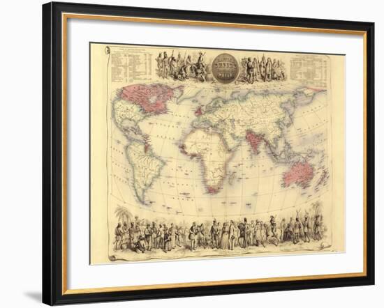 British Empire World Map, 19th Century-Library of Congress-Framed Photographic Print