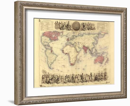 British Empire World Map, 19th Century-Library of Congress-Framed Photographic Print