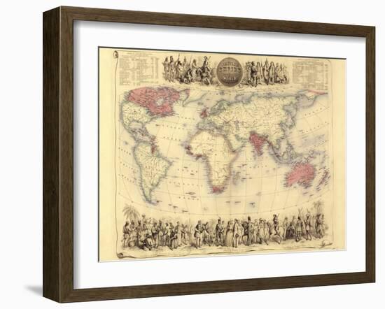 British Empire World Map, 19th Century-Library of Congress-Framed Photographic Print