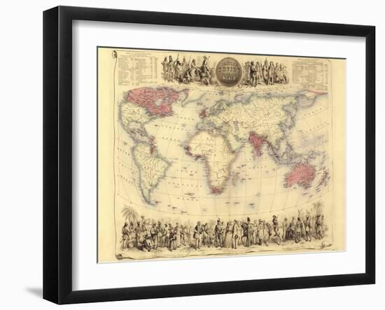 British Empire World Map, 19th Century-Library of Congress-Framed Photographic Print