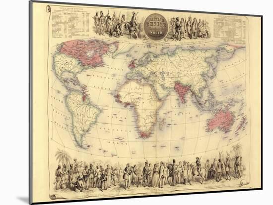 British Empire World Map, 19th Century-Library of Congress-Mounted Photographic Print