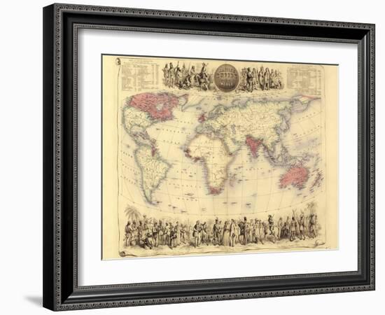 British Empire World Map, 19th Century-Library of Congress-Framed Photographic Print