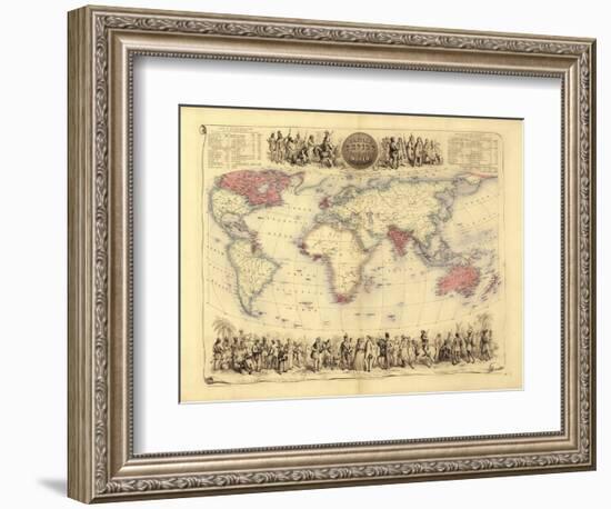 British Empire World Map, 19th Century-Library of Congress-Framed Photographic Print