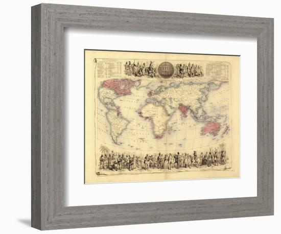 British Empire World Map, 19th Century-Library of Congress-Framed Photographic Print