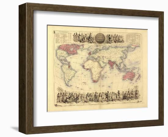 British Empire World Map, 19th Century-Library of Congress-Framed Photographic Print