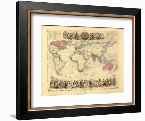 British Empire World Map, 19th Century-Library of Congress-Framed Photographic Print