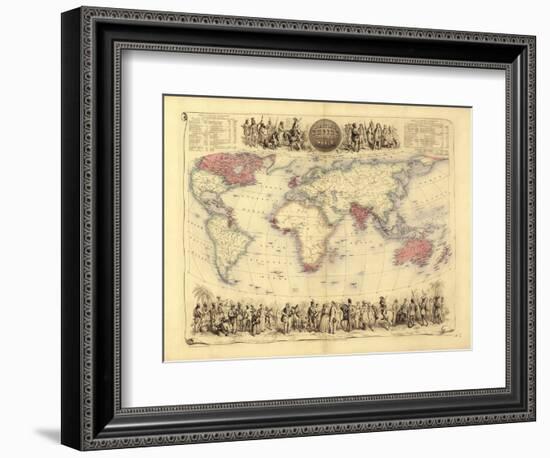 British Empire World Map, 19th Century-Library of Congress-Framed Photographic Print