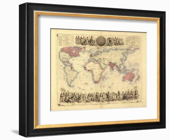 British Empire World Map, 19th Century-Library of Congress-Framed Photographic Print