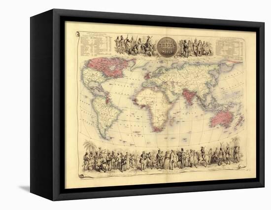 British Empire World Map, 19th Century-Library of Congress-Framed Premier Image Canvas