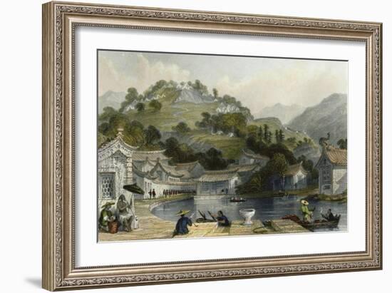 British Encampment Irgao Shan-Thomas Allom-Framed Art Print