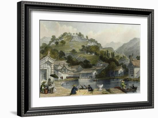 British Encampment Irgao Shan-Thomas Allom-Framed Art Print