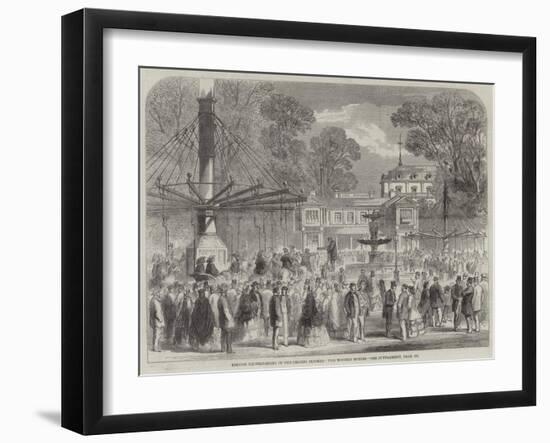 British Excursionists in the Champs Elysees, the Wooden Horses-null-Framed Giclee Print