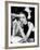British Fashion Model Twiggy with Slumpy Posture, at Table in Restaurant at Disneyland-Ralph Crane-Framed Premium Photographic Print