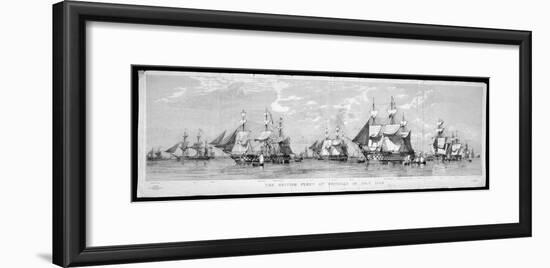 British Fleet Spithead: Nerbudda-Edward Duncan-Framed Art Print