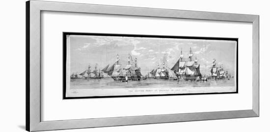 British Fleet Spithead: Nerbudda-Edward Duncan-Framed Art Print