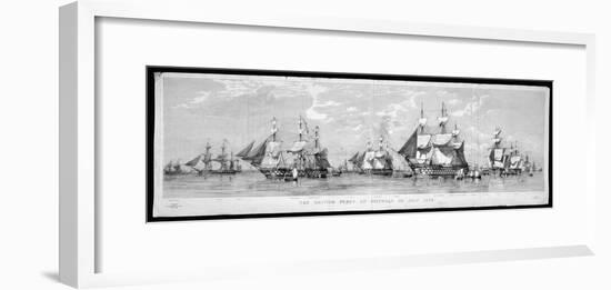 British Fleet Spithead: Nerbudda-Edward Duncan-Framed Art Print