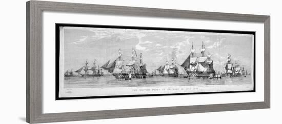 British Fleet Spithead: Nerbudda-Edward Duncan-Framed Art Print