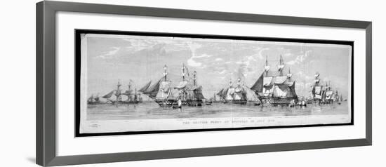 British Fleet Spithead: Nerbudda-Edward Duncan-Framed Art Print