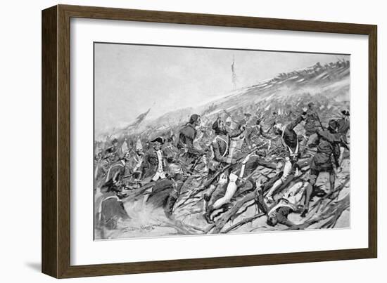 British Forces Attempt to Storm the French Fort of Ticonderoga in 1758 (Litho)-Frederic Sackrider Remington-Framed Giclee Print