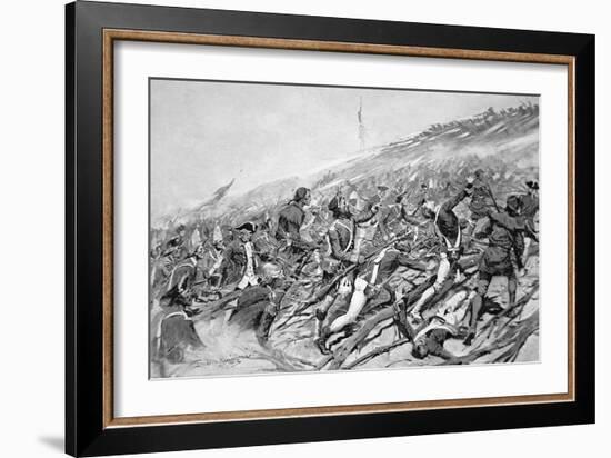 British Forces Attempt to Storm the French Fort of Ticonderoga in 1758 (Litho)-Frederic Sackrider Remington-Framed Giclee Print