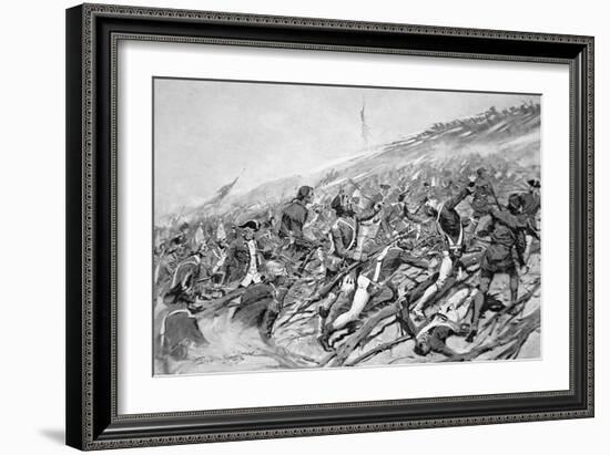 British Forces Attempt to Storm the French Fort of Ticonderoga in 1758 (Litho)-Frederic Sackrider Remington-Framed Giclee Print