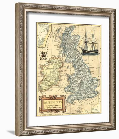 British Isles Map-null-Framed Art Print