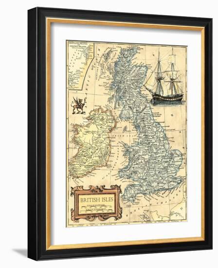 British Isles Map-Vision Studio-Framed Art Print