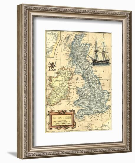 British Isles Map-Vision Studio-Framed Art Print