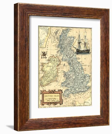 British Isles Map-Vision Studio-Framed Art Print