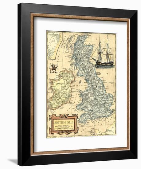 British Isles Map-Vision Studio-Framed Art Print