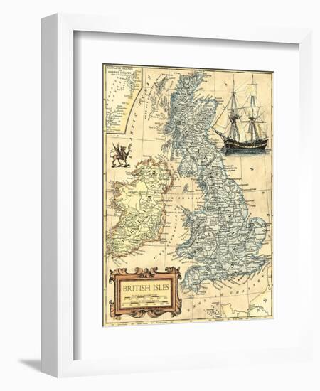 British Isles Map-Vision Studio-Framed Art Print