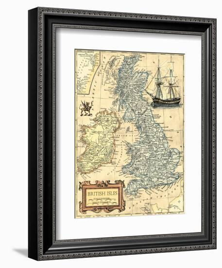 British Isles Map-Vision Studio-Framed Art Print