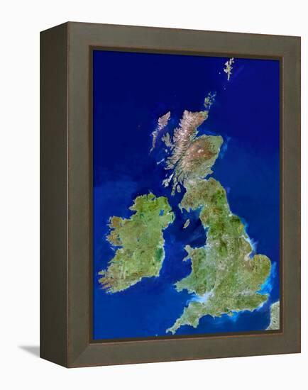 British Isles, Satellite Image-PLANETOBSERVER-Framed Premier Image Canvas