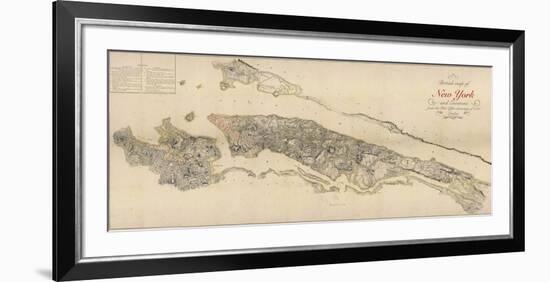 British Map of New York-The Vintage Collection-Framed Premium Giclee Print