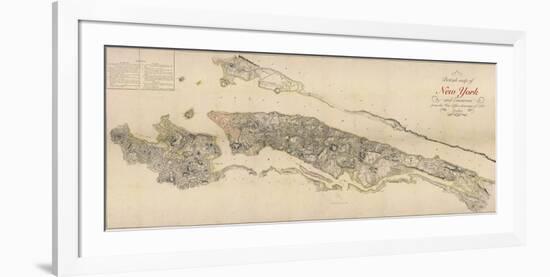 British Map of New York-The Vintage Collection-Framed Premium Giclee Print