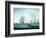 British Men-O'-War and a Hulk in a Swell, a Sailing Boat in the Foreground-Thomas Buttersworth-Framed Premium Giclee Print