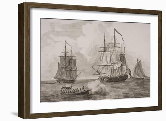 British Men of War, Engraved by Thomas Milton (1743-1827) 1820-English School-Framed Giclee Print