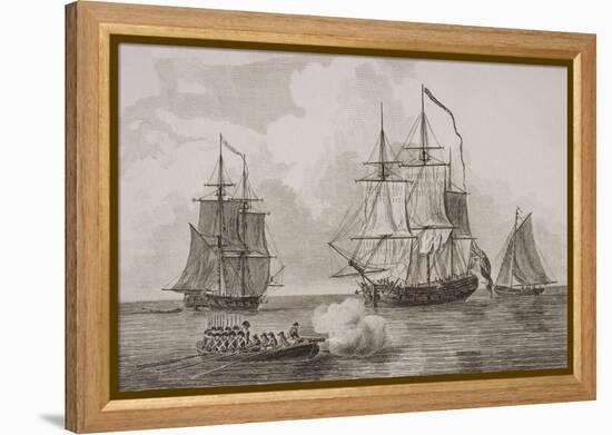 British Men of War, Engraved by Thomas Milton (1743-1827) 1820-English School-Framed Premier Image Canvas