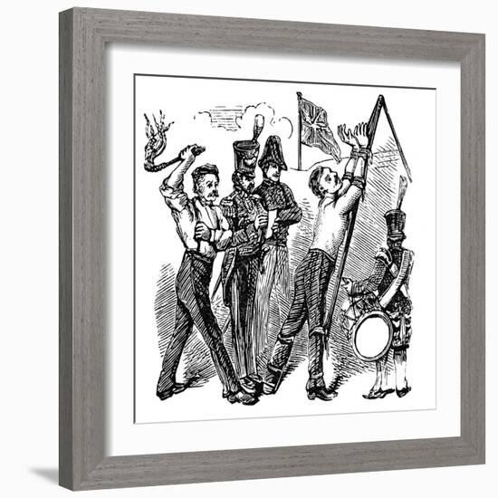 British Military Discipline, 19th Century-null-Framed Giclee Print