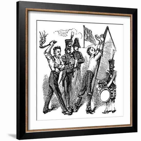 British Military Discipline, 19th Century-null-Framed Giclee Print