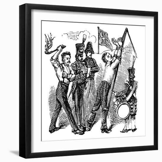 British Military Discipline, 19th Century-null-Framed Giclee Print
