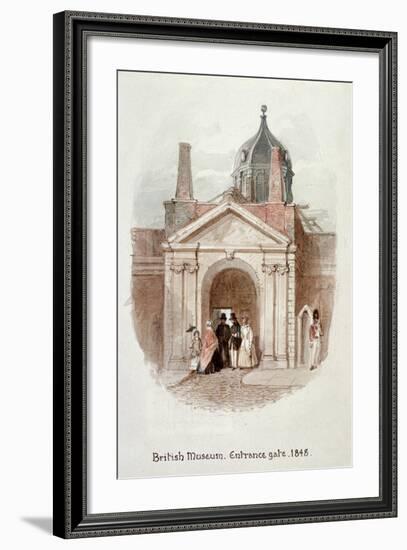 British Museum, Entrance Gate, 1848-James Findlay-Framed Giclee Print