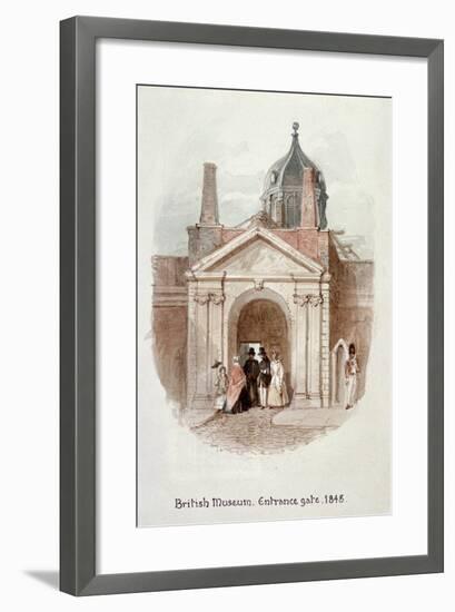 British Museum, Entrance Gate, 1848-James Findlay-Framed Giclee Print