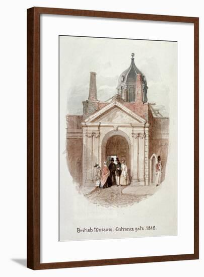 British Museum, Entrance Gate, 1848-James Findlay-Framed Giclee Print