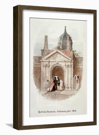 British Museum, Entrance Gate, 1848-James Findlay-Framed Giclee Print