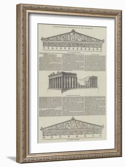 British Museum, Restoration of the Parthenon-null-Framed Giclee Print