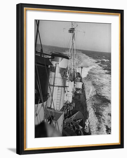British Navy-H.M.S. Grenville-William Vandivert-Framed Premium Photographic Print