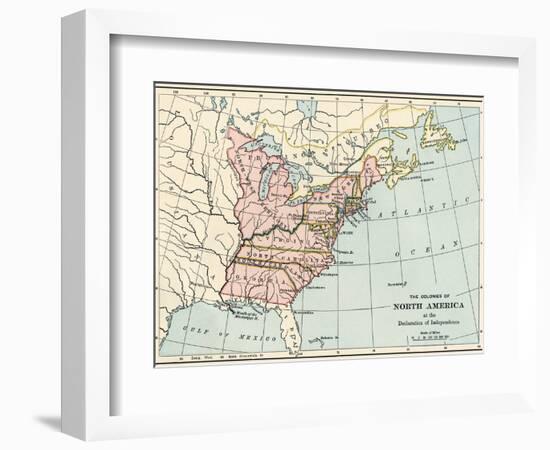 British North American Colonies in 1776-null-Framed Giclee Print