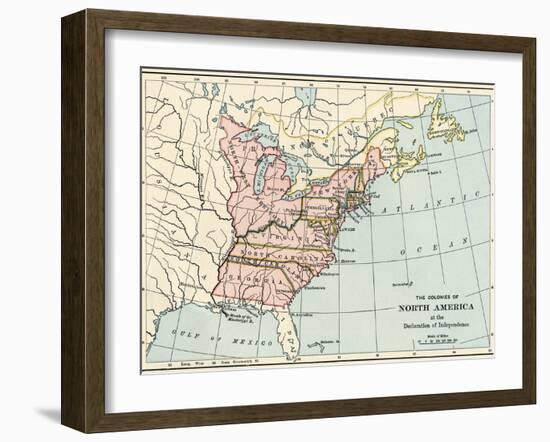 British North American Colonies in 1776-null-Framed Giclee Print