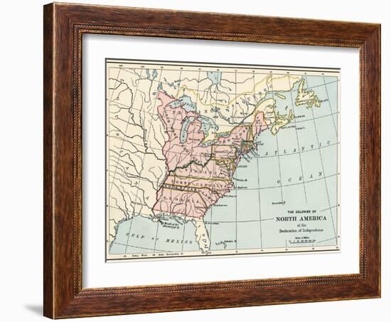 British North American Colonies in 1776-null-Framed Giclee Print